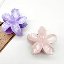 2 件女士优雅黑色和琥珀色花朵发夹，适合约会、甜美发型、聚会、日常装扮、情人节配饰情人、发爪、爪夹、发夹