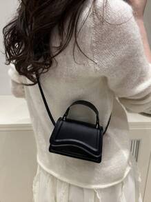 Bolso de mano mini de color sólido y sencillo, bolso bandolera para damas para compras, carteras, compras, mujeres jóvenes, estudiantes universitarias, recién llegadas, cuello blanco. Son perfectos para la oficina, la universidad, el trabajo, los negocios, los traslados, las actividades al aire libre, los viajes y las excursiones.