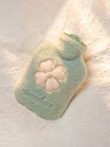 1pc 1000ml新款蓬松热敷腹部暖水袋PVC加厚家用可拆洗注水防爆热水袋三叶草形热水袋加厚冬季蓬松注水袋暖女生经期腹部PVC暖水袋注水暖手袋 - 彩色 - 查看 11