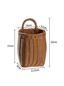 1 Stück/2 Stück handgeflochtener Aufbewahrungskorb, Country Stil Rattan Hängekorb für Küche, Wohnzimmer, Badezimmer, Outdoor Picknick, Regalkorb, waschbar und feuchtigkeitsbeständig, vintage Garten handgeflochtener Aufbewahrungskorb, perfektes Geschenk für sie, Valentinstag, Sommer Outdoor Zubehör, Küchenzubehör
