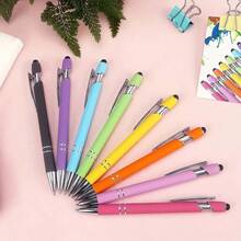 6/24pcs Gorgeous & Elegant Metal Ball Pens, Smooth Touchscreen Writing, Student/Office Supplies, Holiday Gift, Back To School Season, Black Ink - Multicolor - View 9