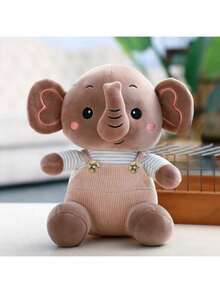 可爱的长鼻象毛绒玩具（派对礼物的绝佳选择！）柔软的涤纶材质，适合生日和节日礼物，以及用作抱枕的卡通动物玩偶。装饰品礼物。适用于家居装饰、派对装饰、生日礼物、各种节日礼物、毕业礼物、复活节礼物、圣诞节礼物、装饰品。