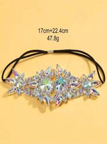 1 pièce Chaîne de jambe avec strass argentés, bijou de corps géométrique étincelant pour femmes, convient pour les soirées en boîte de nuit