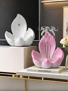 1 件莲花图案树脂多用途香炉，适用于家庭、卧室、客厅、办公室、寺庙装饰 - 彩色 - 查看 2