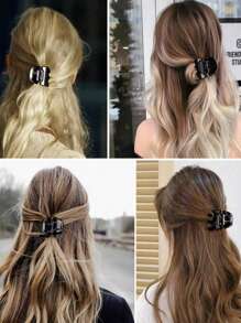 8 piezas de pinzas de pelo de colores múltiples para mujer, adecuadas para vestidos diarios, simples y versátiles, pinzas de pelo, accesorios de pelo casuales de otoño e invierno para mujer para looks de vacaciones