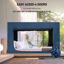 Bed Tent Bed Canopy Tents For Adult And Kids - Portable Sleeping Bed Tents 80% Blackout With 4 Doors Breathable Private Space Tents(Mattress Not Included) - King - View 2