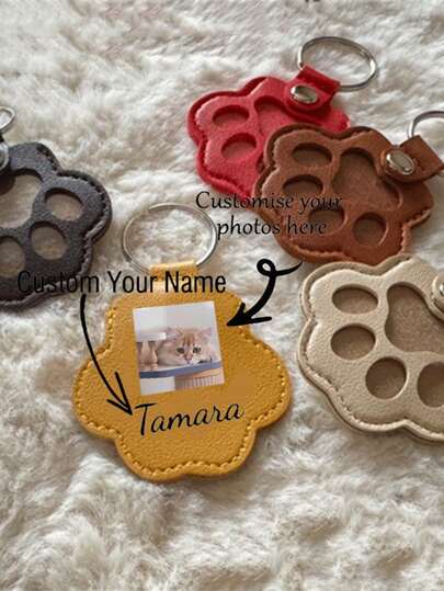 1 pieza - Conjunto de clips para el cabello de las mascotas, llavero con diseño de pata de mascota, caja conmemorativa de mascotas, con función para almacenar el pelaje de funerales, adecuado para mascotas.