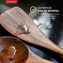 Juego de 5 piezas de utensilios de cocina de teca con taza de almacenamiento en color café - 1 - Ver 3