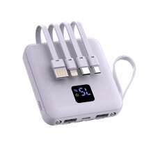 Wireless Charger, Mobile Battery, 20000mAh, Fast Charging, LED Remaining Charge Display, Large Capacity, Lightweight, Compatible With IPhone 16, Smartphone Charger, Lightweight Mini, Small, Large Capacity, IPhone, Android, PSE Certified, Compatible With Both Lightning And Type C, Smartphone Charger, Cute, Stylish Suitable For Summer Holiday Outdoor Travel/Camping And Emergency Backup Mobile Power Supply Gifts For Family, Friends, Birthday Power Display, Portable Charger, Power Bank