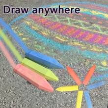 6 paquetes de tiza cuadrada para acera lavable de 3 colores, adecuada como regalo para fiestas, arte al aire libre, pintura, suministros escolares, de vuelta a la escuela