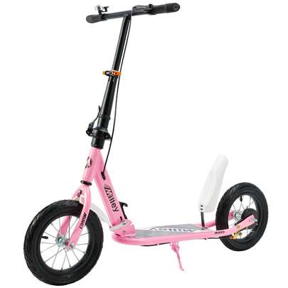 Kick Scooter For Ages 8+,Kid, Teens & Adults, Max Load 100 KG, Foldable, Lightweight, 12IN Big Wheels, Smooth Ride On Any Terrain