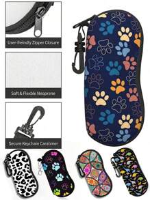 1 pezzo Custodia per occhiali di moda colorata, portatile e compatta per il viaggio e lo sport, contenitore morbido per occhiali da sole con gancio, perfetto per conservare gli occhiali in auto, per feste di rivelazione del sesso, compleanni, matrimoni e feste, il regalo perfetto per colleghi, amici e familiari, per il ritorno a scuola