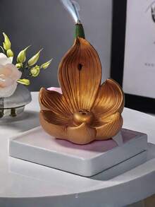 1 件莲花图案树脂多用途香炉，适用于家庭、卧室、客厅、办公室、寺庙装饰 - 彩色 - 查看 4