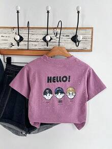 2025 New Summer Casual Sleeveless T-Shirt For Toddler Boys Starry Pattern' - Violet Purple - View 2