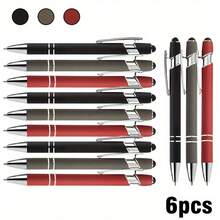 6/24pcs Gorgeous & Elegant Metal Ball Pens, Smooth Touchscreen Writing, Student/Office Supplies, Holiday Gift, Back To School Season, Black Ink - Multicolor - View 17