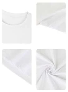 200g Pure Cotton T-Shirt 2025 Summer Ladies New Short Sleeve Pure Cotton Holiday Pattern Short Sleeve Round Neck Couple Wear Small Shirt Tops