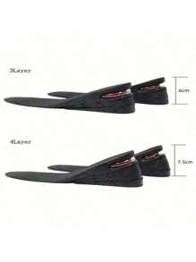 4 أزواج كاختيار للرجال والنساء لشريحات رفع الحذاء بارتفاع من 3 إلى 7.5 سم ، إدراج نعل سميك إسفنجي مبطن بوسادة هواء لزيادة الارتفاع، إكسسوارات الأحذية والأحذية الطويلة