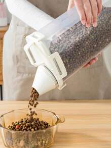 1 szt. / 2 szt. Pojemnik na karmę dla zwierząt, słoik do przechowywania karmy dla kotów, 3000 ml / 2500 ml / 1750 ml pojemnik do przechowywania karmy dla kotów lub psów, szczelna i odporna na wilgoć pokrywa z wagą, wygodny do dostarczania karmy dla zwierząt w razie potrzeby, głównym celem jest zapobieganie wilgoci karmy dla kotów/psów i powstrzymywanie zwierząt przed kradzieżą karmy, ułatwiające przechowywanie karmy dla zwierząt. Domowe pudełko do sortowania i przechowywania karmy dla zwierząt