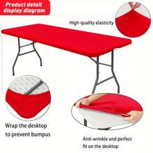 BRISCOES HOMEWARE Stretchable Polyester Tablecloth - Washable, Wrinkle-Resistant Rectangular Cover For Dining & Kitchen Parties