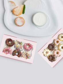 10 个带透明窗口的盒子 7 x 4.3 x 1.5 英寸牛皮纸礼品盒容器，适用于婚礼、派对、圣诞节、生日 - 彩色 - 查看 3