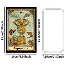 12 autocollants décoratifs pour mur, divination et insight de cartes arithmétiques avancées, décoration de cartes de prédiction amusante, thème classique du tarot, cadre photo mural et cadre photo, scrapbooking, etc.