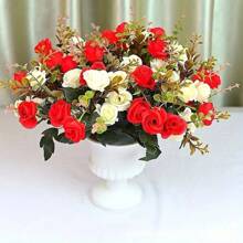 1/3PCS Artificial Roses Flowers Silk EUCALYPTUS Bouquet Valentine's Day Gifts Wedding Decoration DIY Wreath Material, Bride Holding Wrist Flower Decoration Accessories, Wedding Car Decoration, Lintel Arch Decoration, Home, Dining Room, Bedroom, Vase Decoration, Birthday Party Decoration Materials New Year Gifts