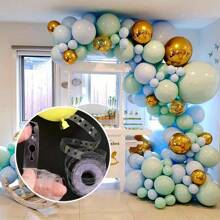 1 Rolo 1000 cm Clipes de Corrente de Balões de Plástico, Tiras de Arco com Dois Furos, para Decorações de Aniversário, Casamento, Festa, Natal, Halloween - Sem Necessidade de Energia, Sem Penas
