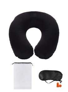 1pc Travel Pillow Neck Pillow Airplane Pillow Travel Car Home Office Travel Neck Flight Pillow Snap Button With Soft Cover, U Shaped Neck Pillow Portable Student Adult Pillow Pad, Supports Neck And Protects Cervical Vertebrae While Studying Or Riding In Car, Office Or Other Travel
