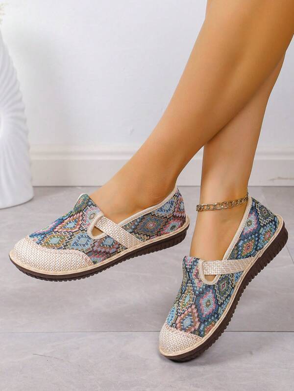 Zapatos de mujer tipo mula bohemios, zuecos de lino antideslizantes y de madera, pantuflas casuales, transpirables y versátiles, cómodos para uso en exteriores