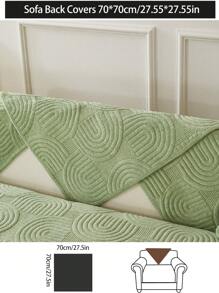 1pc Sofa Cushion Cover, Modern Minimalist Non-Slip Sofa Throw Blanket, All Season Machine Washable Dust-Proof Thick Plush Couch Cover, Green Living Room Decor Gift, Washable Non-Fading Soft Plush, Pet Friendly Fit L-Shaped Sofa And 1/2/3/4 Seats, Adjustable For Bedroom