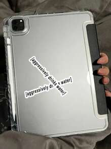 1/3pcs "Aggressively Drinks Water" Humorous Stickers, Suitable For Laptop, Water Bottle, Journal, Guitars, Helmets, Office Supplies, School, Skateboards, Luggage, And Other Funny Stickers