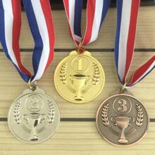 3/1 pieza Número de trofeo, medalla de premio, insignia de premio de metal de aleación de zinc de 1er, 2do y 3er lugar