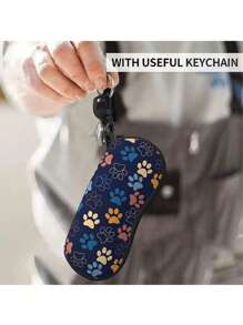 1 pezzo Custodia per occhiali di moda colorata, portatile e compatta per il viaggio e lo sport, contenitore morbido per occhiali da sole con gancio, perfetto per conservare gli occhiali in auto, per feste di rivelazione del sesso, compleanni, matrimoni e feste, il regalo perfetto per colleghi, amici e familiari, per il ritorno a scuola