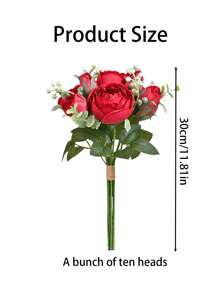 Buquê de Flores de Lótus Artificiais, Arranjo Floral Falso Realista, Elegante Casamento Buquê de Noiva, Flores de Mesa para Casa, Decoração de Centro de Mesa, Layout de Cenário