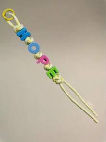 Custom Name Keychain - Handcrafted Beaded Bag Charm With Colorful Acrylic Letters|Dopamine Color Polyester Cord|Gift For Best Friend Daughter Teacher|Back To School Accessories|Women Girls Fashion Keyring Purse Clip - Multicolor - View 98