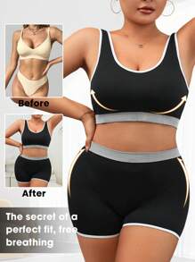 Sleep Bras For Women, Comfort Seamless Wireless Stretchy Sports Bra 1Set
