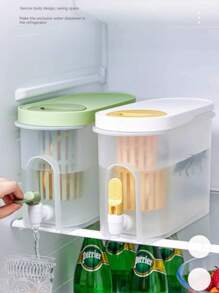 Beverage Dispenser With Fruit Infuser - Design Suitable For Refrigerator / 100% Leakproof / Material, Beverage Dispenser With Tap, Suitable For Party, Wedding And Home, Outdoor Picnic Water Tank, Barbecue Tableware. Suitable For Frozen Juice, Tea And Beverage, Party Beverage Container | Beverage Machine For Refrigerator