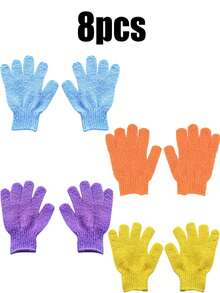 50-1 Pc, Bath Gloves For Shower Exfoliating,Exfoliating Gloves,Wash Gloves For Shower, Shower Exfoliating Gloves, 10 Colors Body Exfoliating Gloves With Hanging Loop, Scrub Exfoliating Gloves For Bath Face Spa Hand Sanitizer Deep Scrub Dead Skin Women Men Back To School - Multicolor - View 50