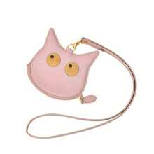 1pc Women's Neck Hanging Coin Purse, Cartoon Mini Cute Hanging Pouch, Ladies Small Change Wallet, Suitable For Girls, Women, Workplace Newcomers And White-Collar, Perfect For Work, Business Trip, Commuting, Outing, Travel