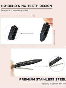 4/12/20/24/48pcs No Bend Hair Clips, Creaseless Duckbill Alligator Clips For Hairstyling, Makeup, Salon, DIY Crafts - Sectioning, Waves, Bangs, Gift Set(Black/Pink/White)