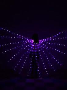 Elegant Exquisite Fairy LED Wings Cape Props, Wings Decoration Dance Photography Dress Up, Halloween Christmas Cosplay Costume Props, Birthday Party Outdoor Decoration Stage Performance Accessories, Adult Christmas Gifts (Without Batteries)