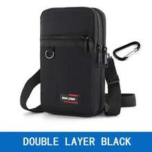 Riñonera impermeable con cinturón de una sola/doble capa, riñonera para exteriores, bolsa para teléfono para hombres y mujeres, bolsaáctica para acampar y cazar - Soltero negro - Ver 3