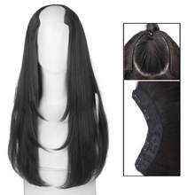 LYSW 1 Stück nahtlose Clip-in Haarverlängerung mit langen Haaren, voluminös und mehrschichtig, glatt und leicht lockig, HA2827