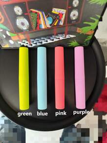 1pc Upright Striped Portable Toothbrush And Toothpaste Storage Tube