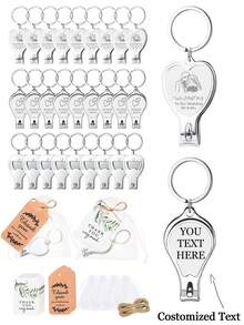 1/5/10pcs Personalized Multi-Function Nail Clipper Keychain Gift Set, Including Card & Bag, Birthday Party, Christening, First Holy Communion, Gifts For Him, Back To School, Teacher Gifts, Wedding Guest Favors, Thoughtful Gift, Bridal Shower Gifts - Multicolor - View 7