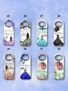 1pc/Bulk Customized 15th Birthday Party Favor, Princess Rose Heart-Shaped Bottle Opener, Sweet 15th Birthday Fridge Magnet, 15th Birthday Party Guest Gift Souvenir, Suitable For 15 Year Old Girls - Multicolor - View 11