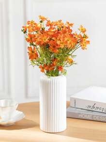 1pc Hydroponic Faux Ceramic Plastic Vase Flower Pot Decor, Creative Small Vase Decoration, Ins Style