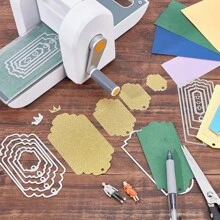 Carbon Steel Metal Cutting Dies, Tag Cutting Template DIY Paper Card Craft Tool For Cutting Thin Materials, Greeting Card Craft Decoration, Embossing, Home Decor Projects