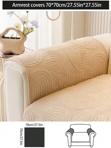 1件装现代简约防滑沙发套，可水洗，防尘，厚绒面料，适用于L型沙发和1/2/3/4座沙发，米色，舒适，宠物友好，房间装饰礼品 - 咖啡棕 - 查看 22