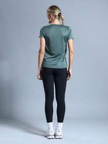 WOMEN'S FITNESS T-SHIRT IDEAL FOR SPORTS PRACTICES - Army Green - View 5